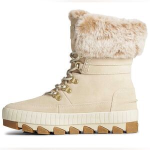 Sperry Lace-up Suede and Fur Boot
